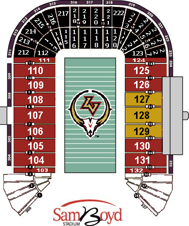 Seating Chart Sam Boyd Stadium Las Vegas